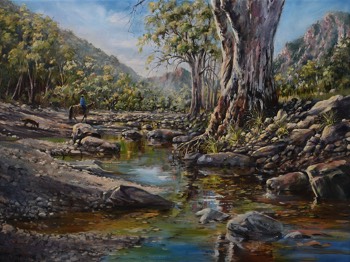  LOOKING FOR STRAYS -  Flinders Ranges - Oil - 115x90cm - winner: People's Choice Award, Clare Art Show 2018 - SOLD 