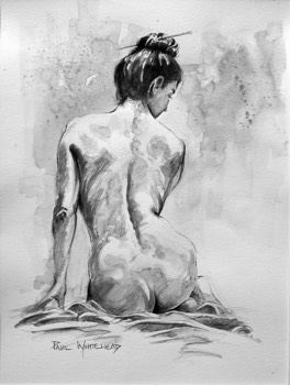  NUDE STUDY - Watercolour - 42x30cm - Highly commended, Blackwood Rotary Show 2021 - SOLD 